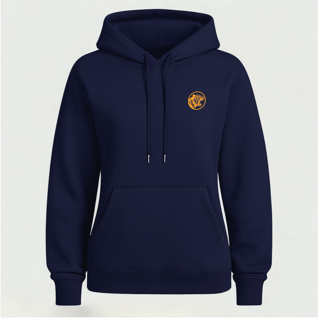 "Unisex hoodie with CRizzPower tiger logo – premium comfort streetwear for fitness and lifestyle"